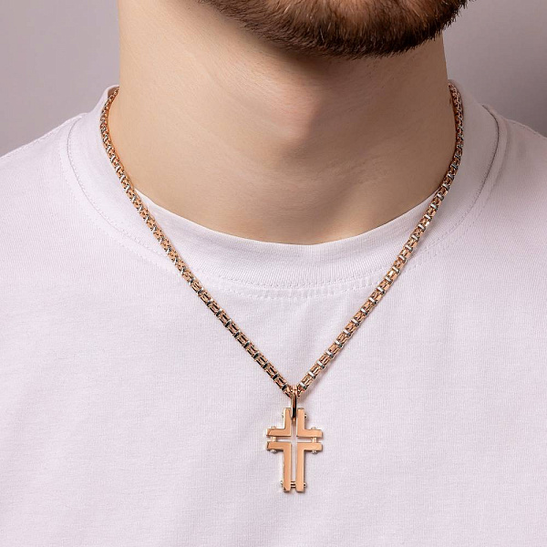 Золотой крестик без камней (арт. 4401003/30) – изображение 2