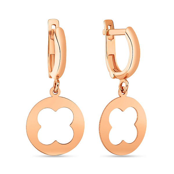 Серьги-подвески из красного золота (арт. 108484) – изображение 1