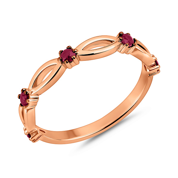 Кольцо из красного золота с рубином (арт. 141289Пр) – изображение 1