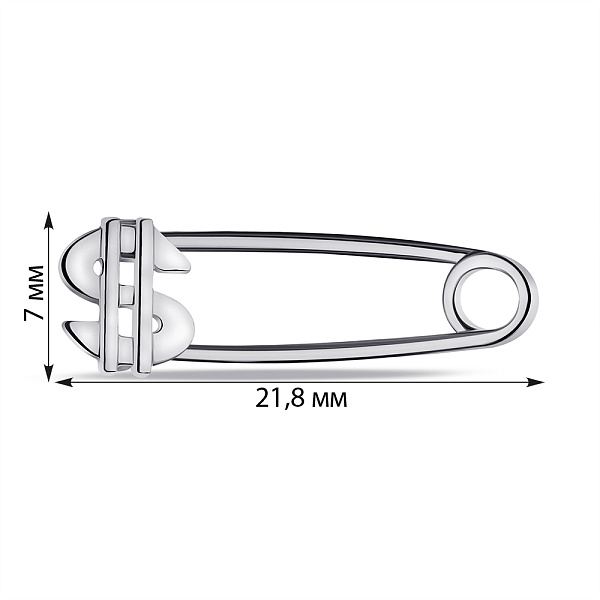 Серебряная булавка Доллар (арт. 7511/7117-р) – изображение 2