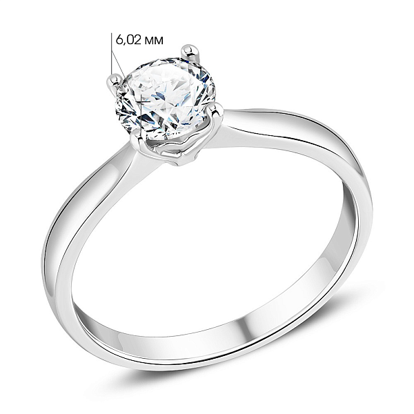 Золота каблучка з діамантом (арт. К01115808146б) – зображення 3