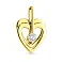 Підвіска з жовтого золота Два серця з фіанітом (арт. 440353ж) – зображення 1