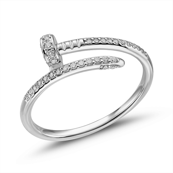 Золотое кольцо Гвоздь с бриллиантами (арт. К011537020б) – изображение 1