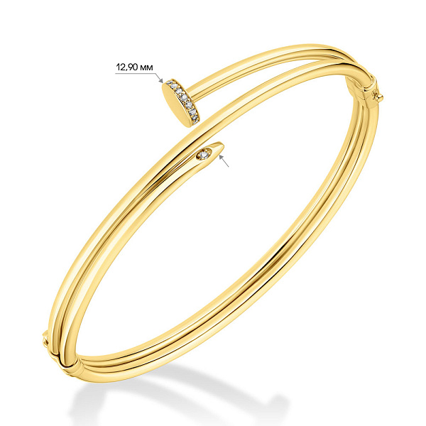 Браслет "Гвоздь" из желтого золота (арт. 325374ж) – изображение 2