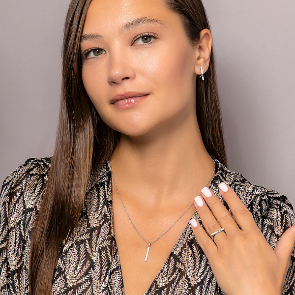 Золотая подвеска с фианитом (арт. 441074б) – изображение 4