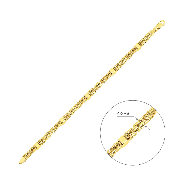 Браслет из желтого золота плетения Лисий хвост (арт. 326978ж) – изображение 2