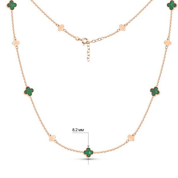 Колье из золота с малахитом (арт. 352776/8млх) – изображение 2