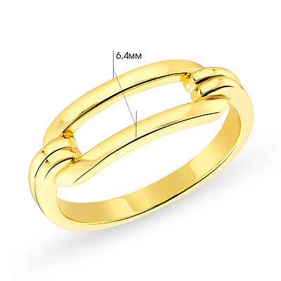 Серебряное кольцо с желтым родированием  (арт. 7501/5568ж)