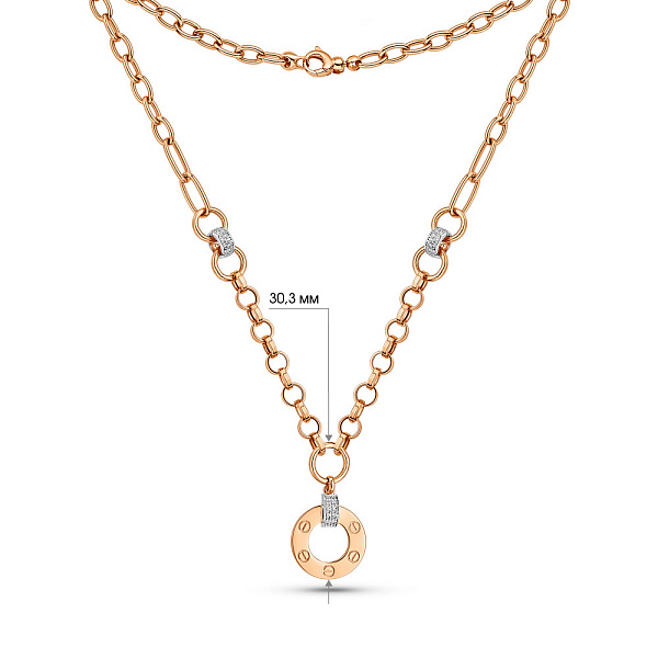 Золоте кольє з фіанітами (арт. 352355) – зображення 5