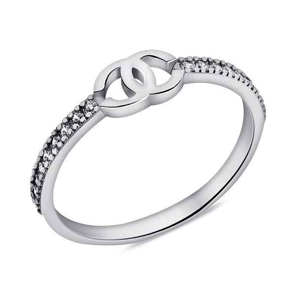 Серебрянное кольцо с фианитами (арт. 7501/1413К) – изображение 1