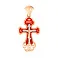 Золотий хрестик з розп'яттям та емаллю (арт. 501631к) – зображення 1