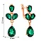 Сережки-подвески из золота с кварцем (арт. 110676Пз) – изображение 2