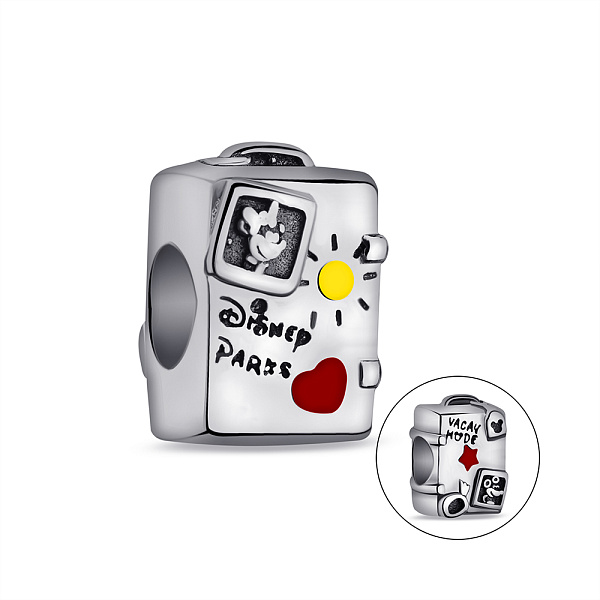 Серебряный шарм с эмалью без камней (арт. 7903/4272екж) – изображение 1