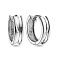 Серьги-кольца из белого золота (арт. 103694/10б) – изображение 1