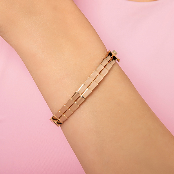 Жесткий браслет из красного золота (арт. 3261295) – изображение 2