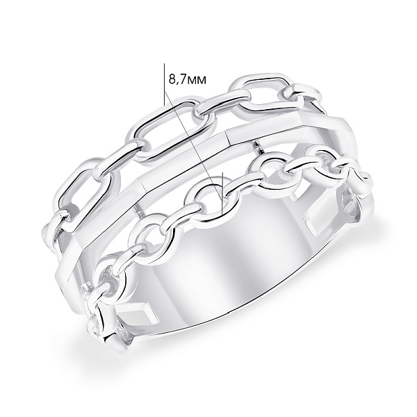 Тройное кольцо из серебра Trendy Style (арт. 7501/5581) – изображение 2