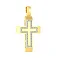Золота підвіска-хрестик з фіанітами (арт. 440334ж) – зображення 1