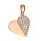 Золотой кулон "Сердце" с фианитами (арт. 424656) – изображение 1