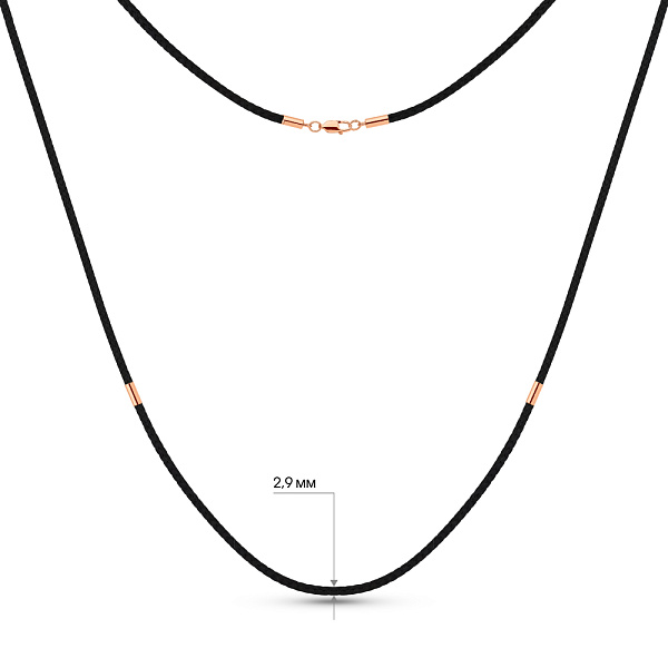 Шелковый шнурок с золотыми вставками (арт. 930012Д) – изображение 2