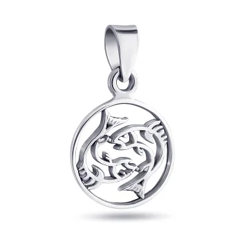 Серебряный кулон "Рыбы" (арт. 7903/3858рб)