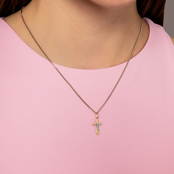 Золотой крестик с распятием (арт. 514102а) – изображение 2