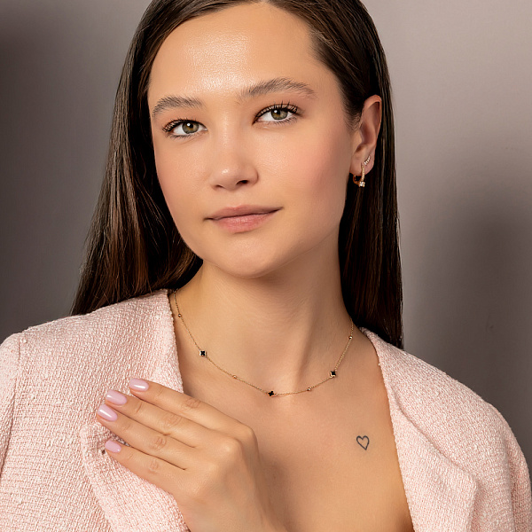 Золоті сережки з діамантами (арт. 2191426201) – зображення 3