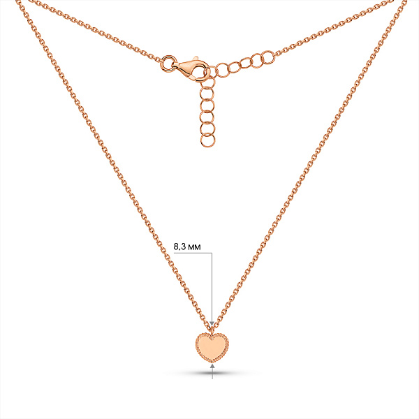 Золотое колье Сердце (арт. 353001) – изображение 7