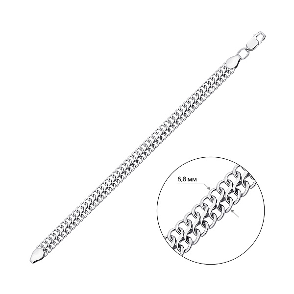 Серебряный браслет без камней (арт. 0311810ч) – изображение 2