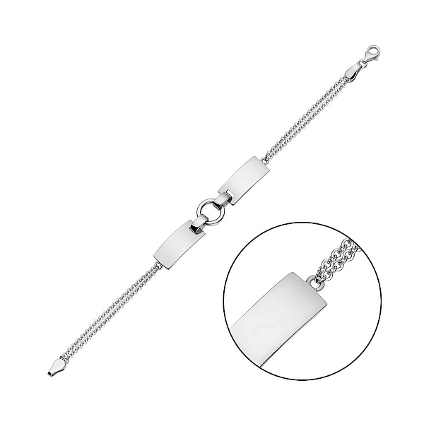 Браслет золотий в білому кольорі металу (арт. 323836б) – зображення 1