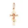 Золотой нательный крестик  "Спаси и сохрани" (арт. 529600) – изображение 1