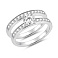 Серебряное двойное кольцо с фианитами (арт. 7501/8623) – изображение 2
