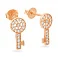 Детские золотые серьги Ключики с фианитами  (арт. 101622) – изображение 1