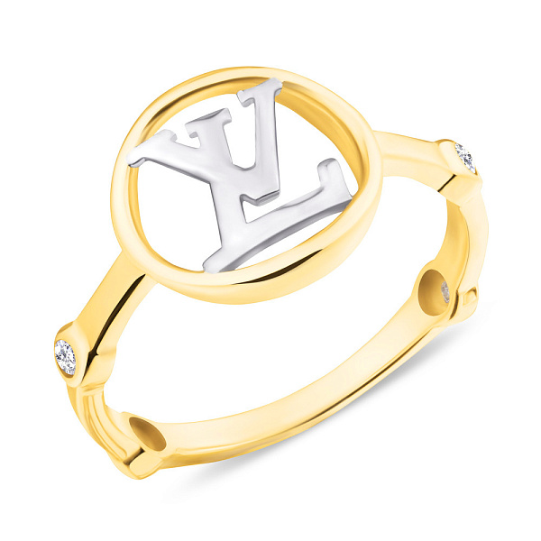 Золота каблучка з фіанітами (арт. 154752жб) – зображення 1