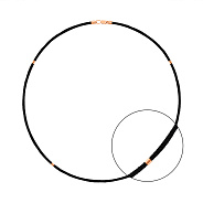 Фото Шелковый шнурок с золотыми вставками (арт. 360330ч)