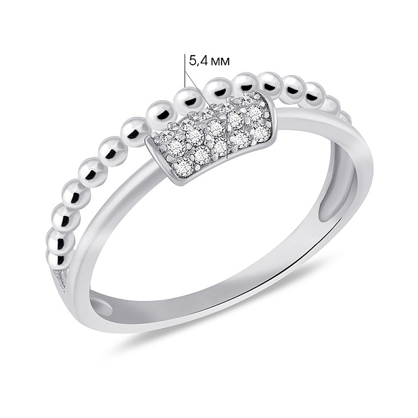 Серебряное кольцо с фианитами (арт. 7501/7084) – изображение 2