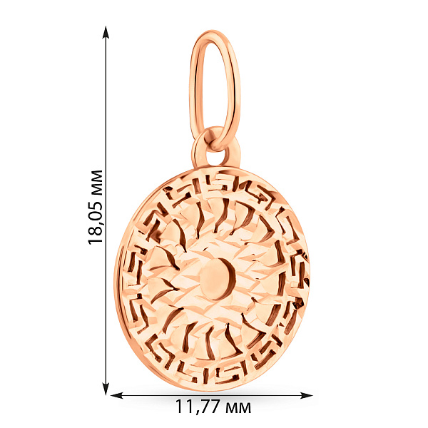 Підвіс Олімпія з червоного золота (арт. 440724) – зображення 2