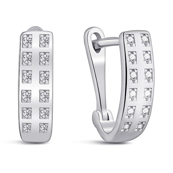 Серебряные серьги с фианитами (арт. 7502/9959) – изображение 1