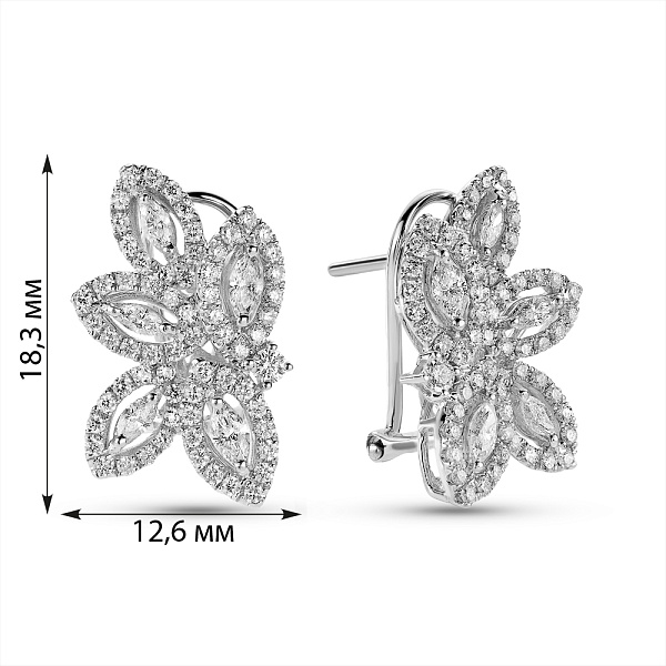 Золотые серьги с бриллиантами (арт. С28151100б) – изображение 5