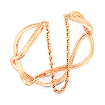 Золотое кольцо с цепочкой (арт. 140038)