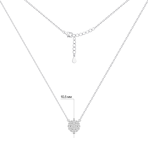 Серебряное колье с фианитами (арт. 7507/2591) – изображение 3