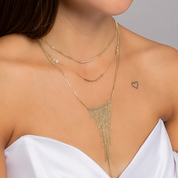 Золоте кольє Francelli без каменів (арт. 352987ж) – зображення 2