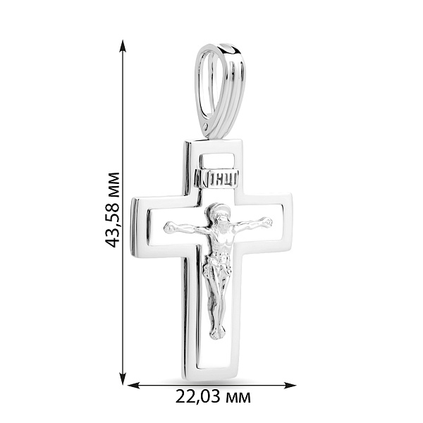 Золотой нательный крестик с распятием (арт. 501635б) – изображение 2