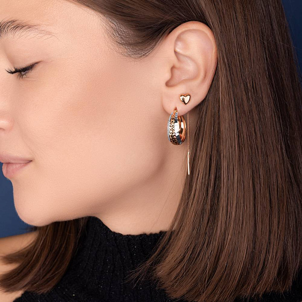 Золотые серьги-протяжки (арт. 109201) – изображение 2