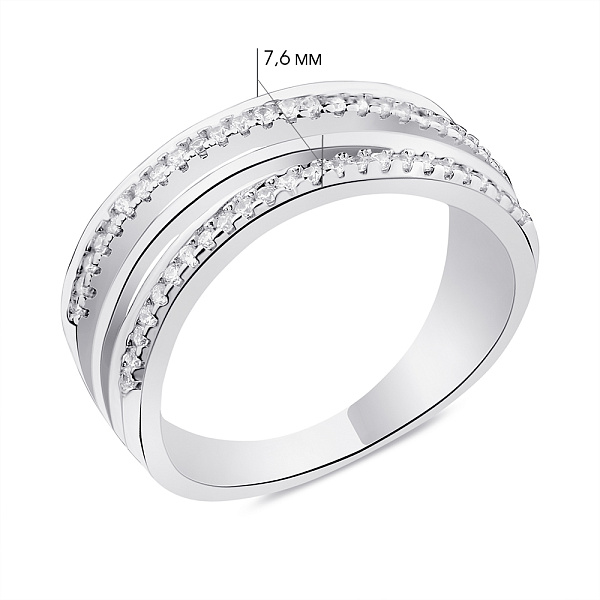 Серебряное кольцо с фианитами (арт. 7501/6194) – изображение 2