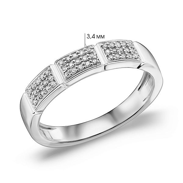 Золота каблучка з діамантами (арт. К341489010б) – зображення 4