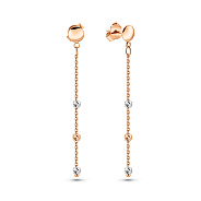 Серьги из красного и белого золота (арт. 1091164кб)