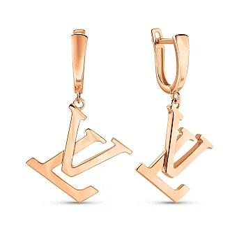 Серьги из красного золота (арт. 1091159)