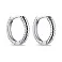 Серебряные серьги-кольца без камней (арт. 7502/9492/15) – изображение 1