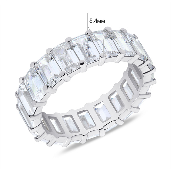 Кольцо серебряное с белыми фианитами (арт. 7501/5825) – изображение 2