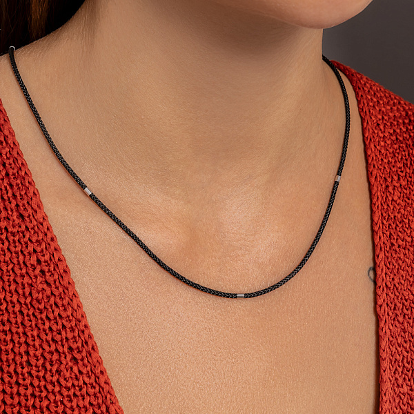 Шелковый шнурок с золотыми вставками (арт. 360213б) – изображение 2